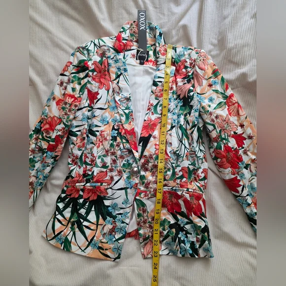 XOXO Floral Blazer Jacket Multicolored Sz S NWT. BLAZER ONLY - Picture 6 of 13